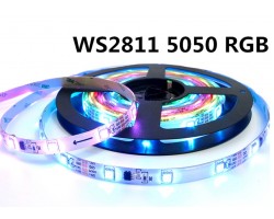 Tira PIXEL LED Digital Flexible 24V 14,4W/mt 60 Led/mt WS2811 5050 IP20 RGB Full Color, Venta por metros